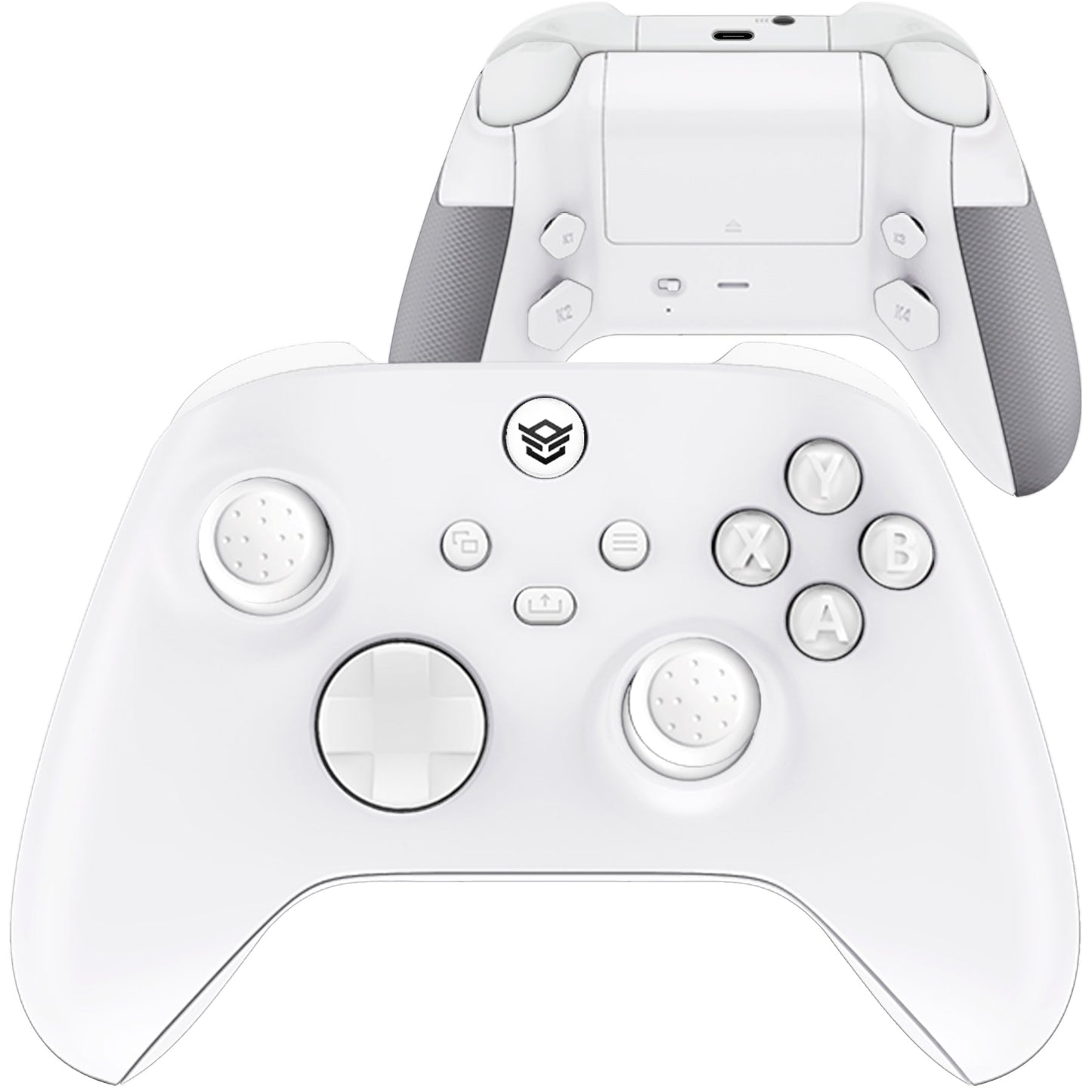 HEXGAMING ADVANCE Controller with FlashShot for XBOX, PC, Mobile - White ABXY Labeled