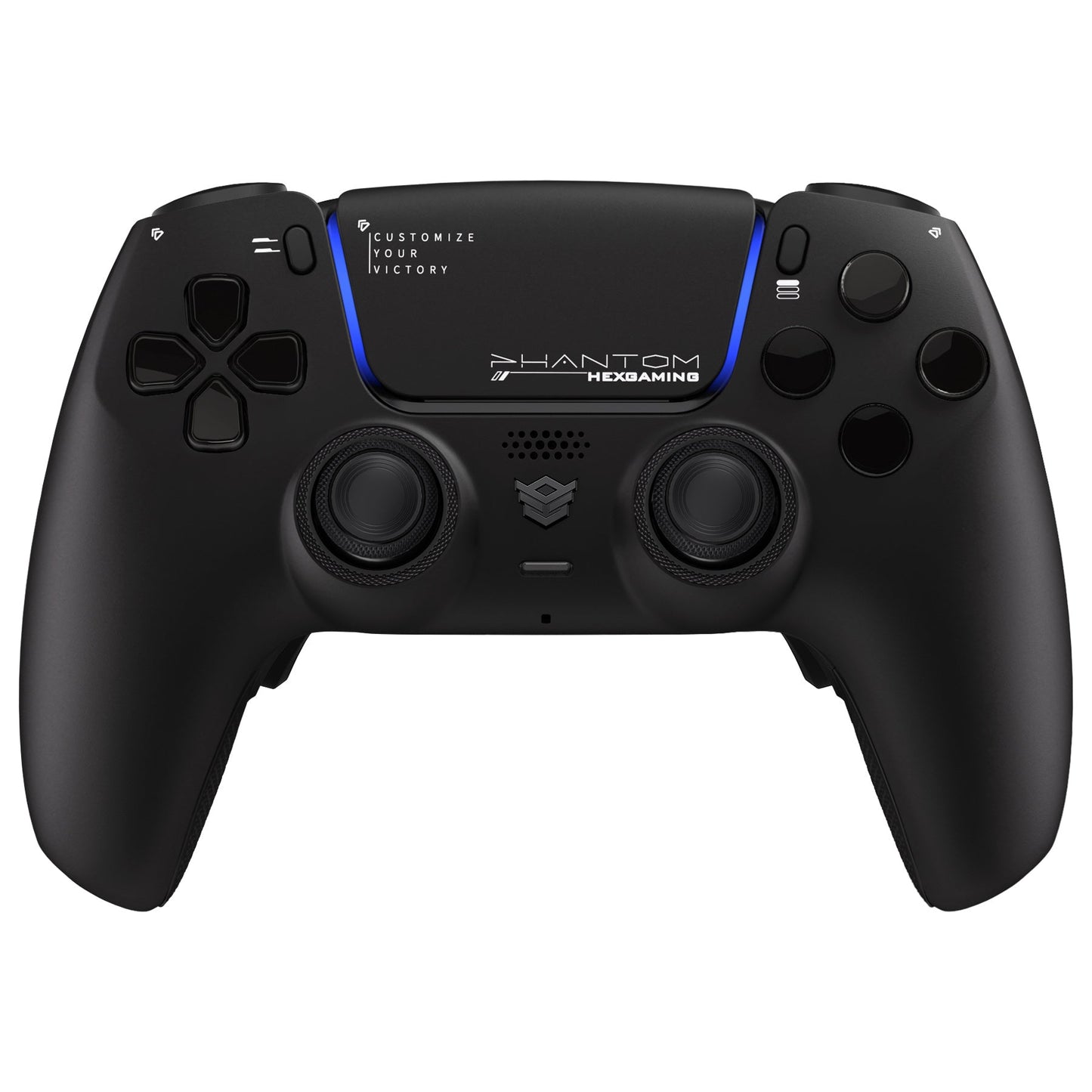 HEXGAMING PHANTOM Controller with Adjustable Triggers for PS5, PC, Mobile - Chaos Black