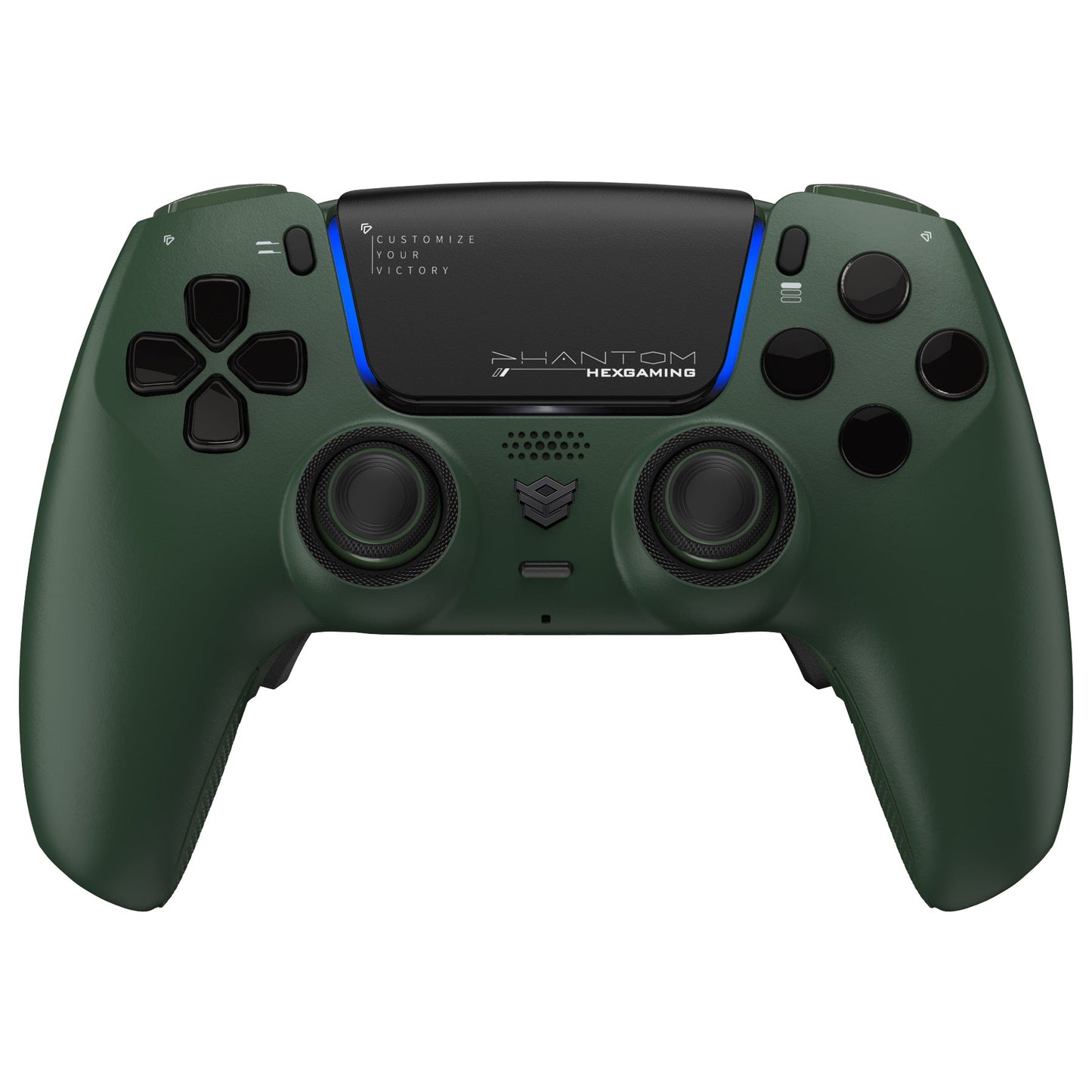 HEXGAMING PHANTOM Controller with Adjustable Triggers for PS5, PC, Mobile - Static Emerald