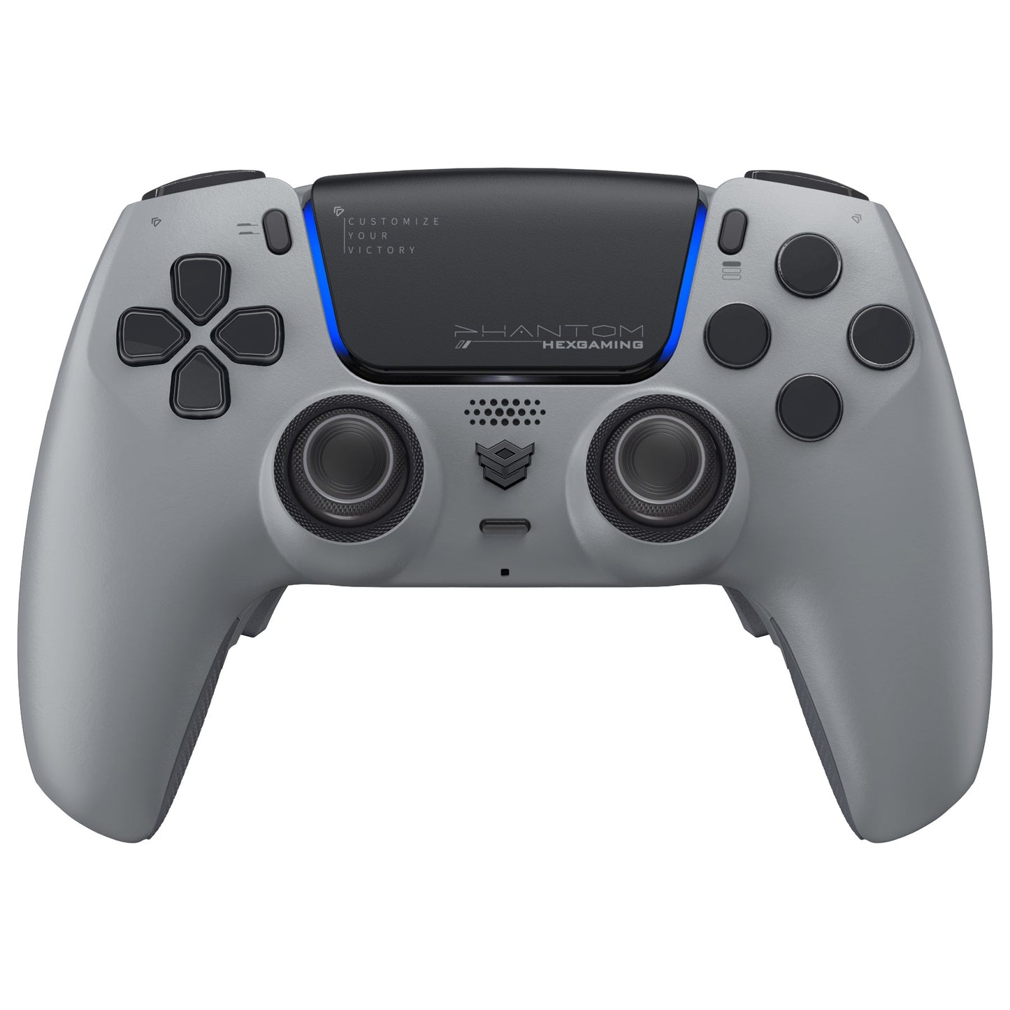 HEXGAMING PHANTOM Controller with Adjustable Triggers for PS5, PC, Mobile - 1994 Grey