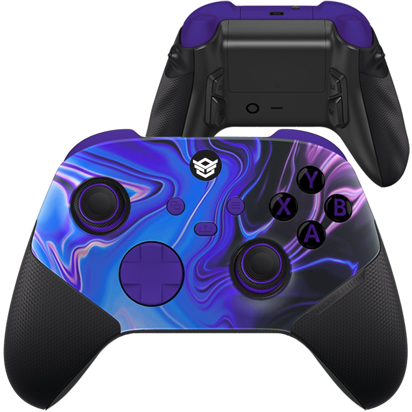HEXGAMING ULTRA X Controller for XBOX, PC, Mobile - Chaos Purple ABXY Labeled