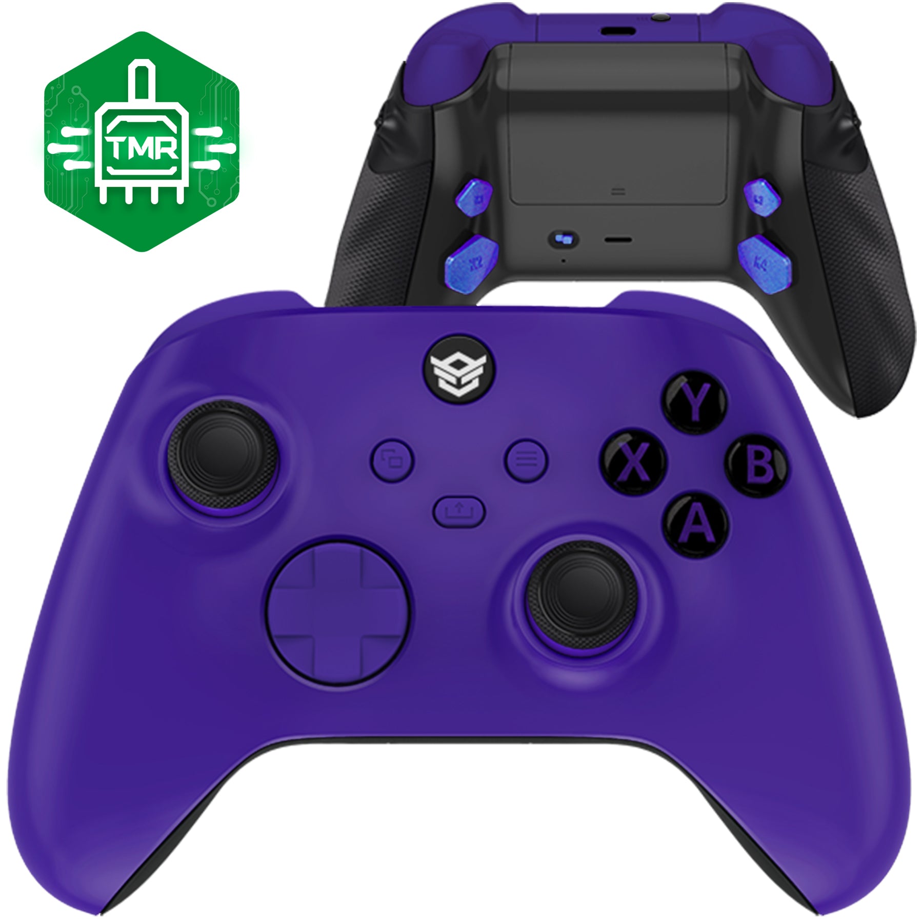 HEXGAMING ADVANCE Controller with TMR Joysticks & Adjustable Triggers for XBOX, PC, Mobile - Purple