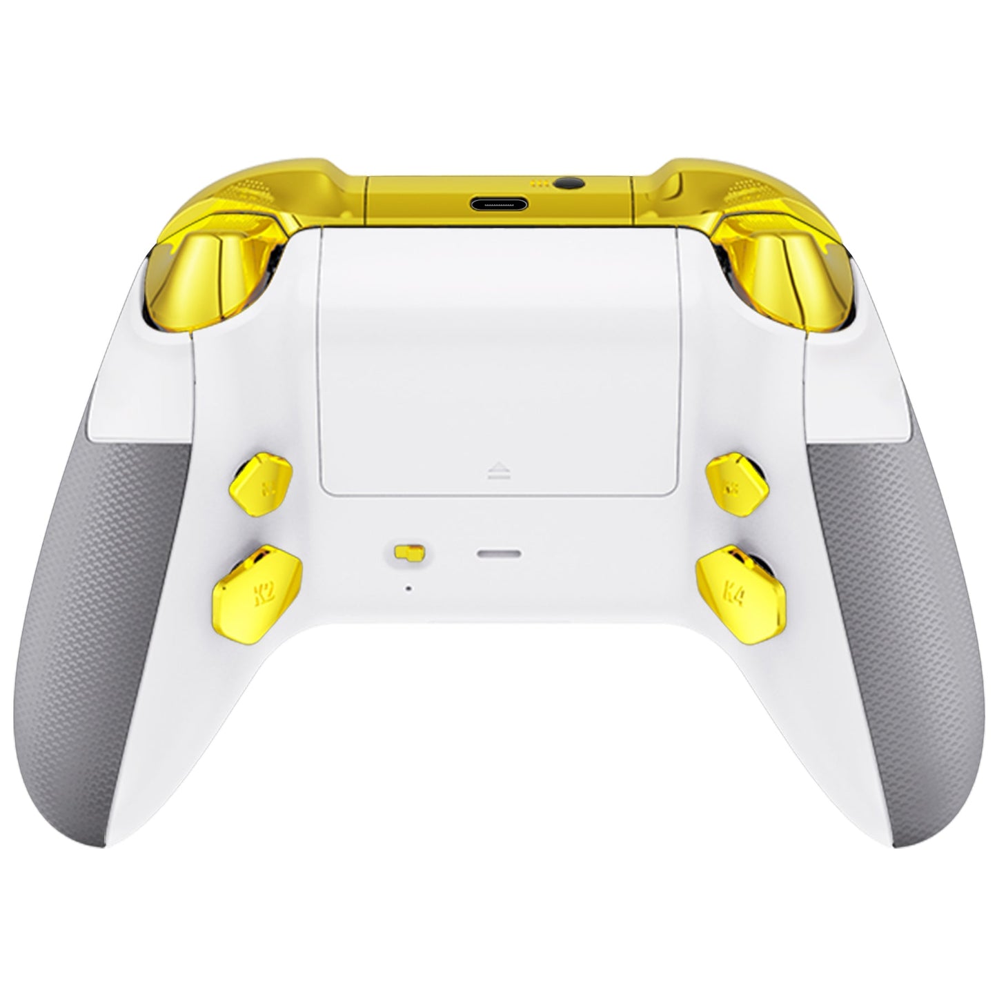HEXGAMING ADVANCE Controller with FlashShot for XBOX, PC, Mobile - White Golden Waves ABXY Labeled