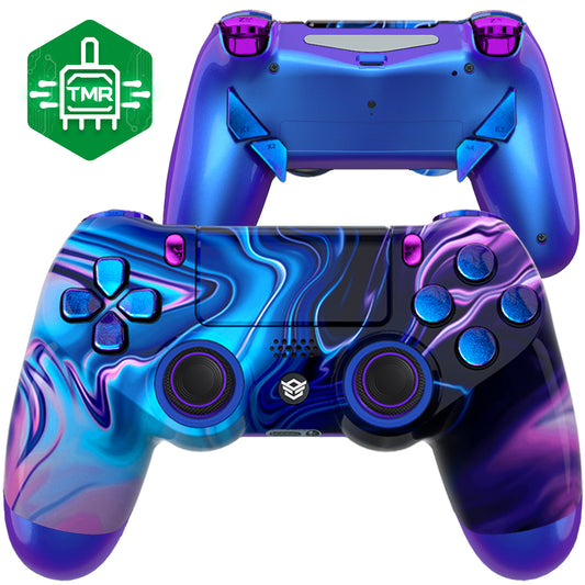 HEXGAMING NEW EDGE Controller with TMR Joysticks for PS4, PC, Mobile - Chaos Illusion