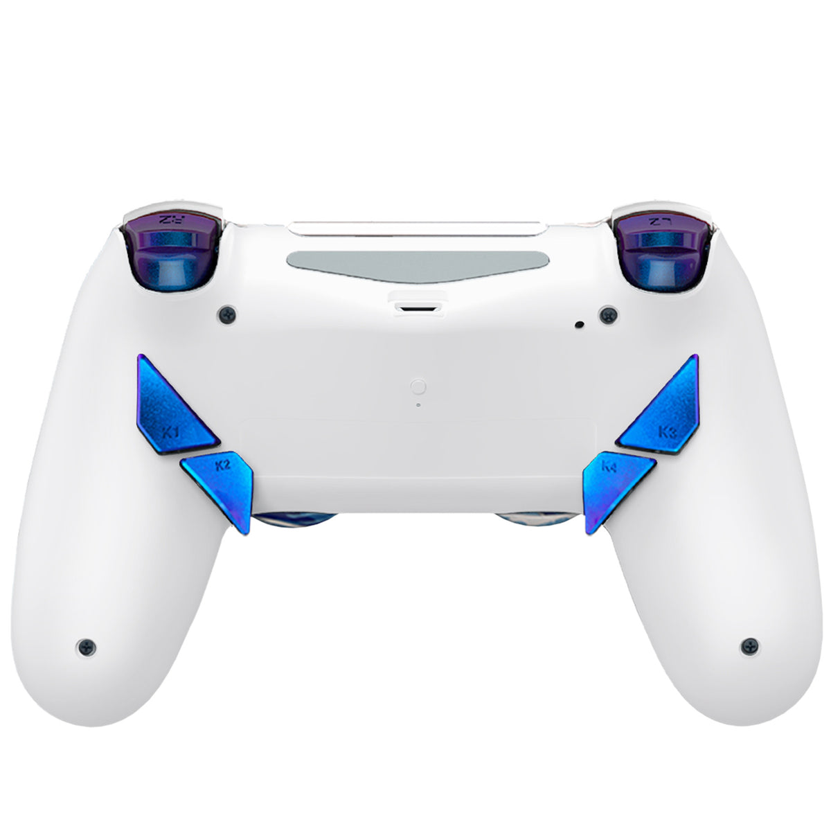 HEXGAMING NEW EDGE Controller with TMR Joysticks for PS4, PC, Mobile - The Great Wave Chameleon Purple Blue