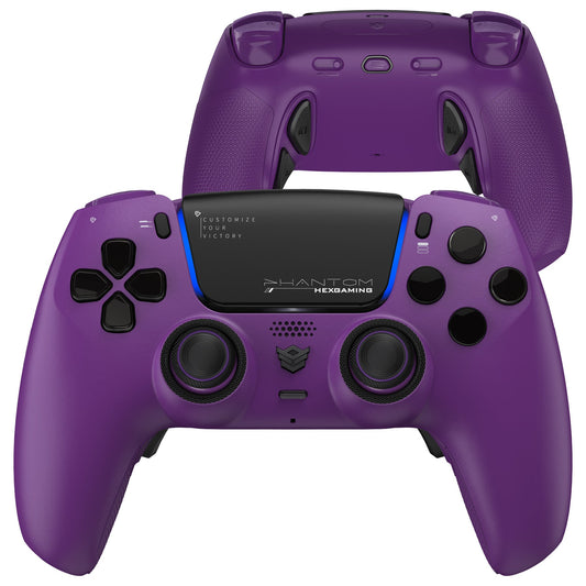 HEXGAMING PHANTOM Controller with Adjustable Triggers for PS5, PC, Mobile - Twilight Purple