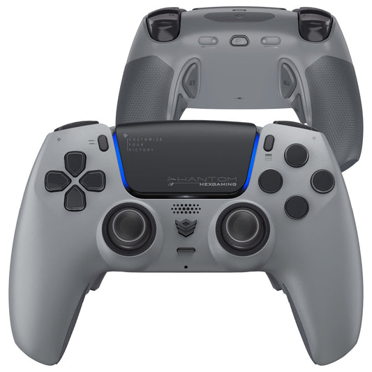 HEXGAMING PHANTOM Controller with Adjustable Triggers for PS5, PC, Mobile - 1994 Grey