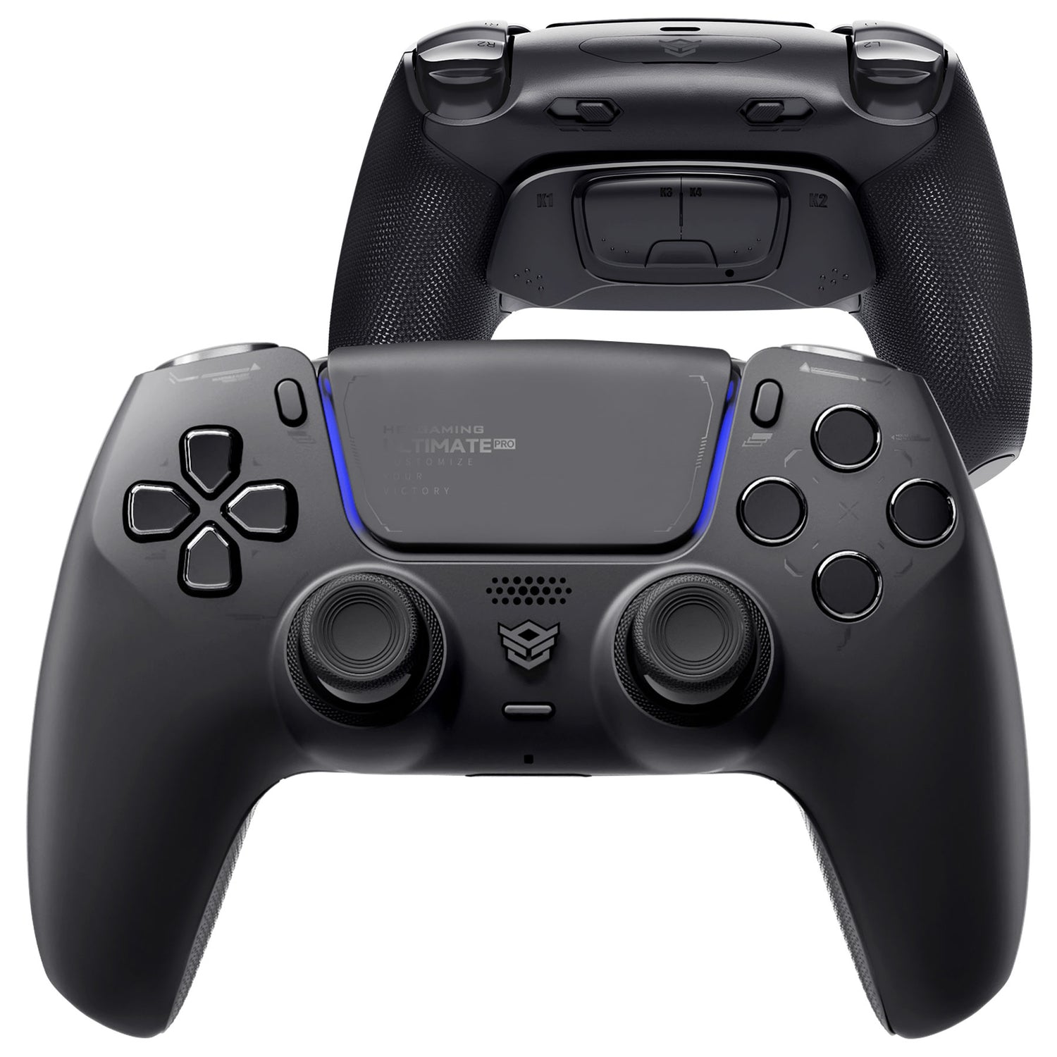 HEXGAMING ULTIMATE PRO Gaming Controller Compatible with ps5/PC/Mobile - 4 Back Buttons, 6 Custom Profiles, Adjustable Triggers, 8 Swappable Thumbsticks - Chaos Black