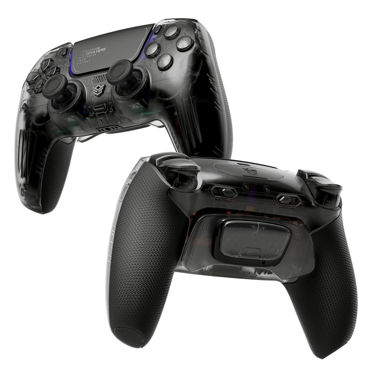 HEXGAMING ULTIMATE PRO Gaming Controller Compatible with ps5/PC/Mobile - 4 Back Buttons, 6 Custom Profiles, Adjustable Triggers, 8 Swappable Thumbsticks - Explorer Black