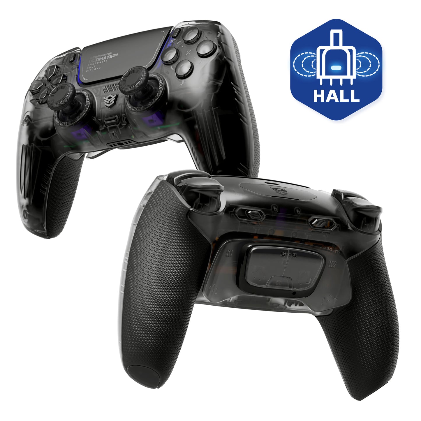 HEXGAMING ULTIMATE PRO Controller with Adjustable Triggers for PS5, PC, Mobile - Explorer Black