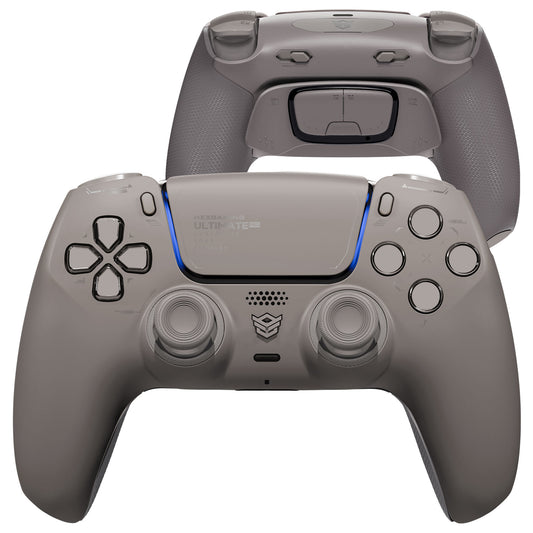 HEXGAMING ULTIMATE PRO Controller with Adjustable Triggers for PS5, PC, Mobile - Quantum Grey