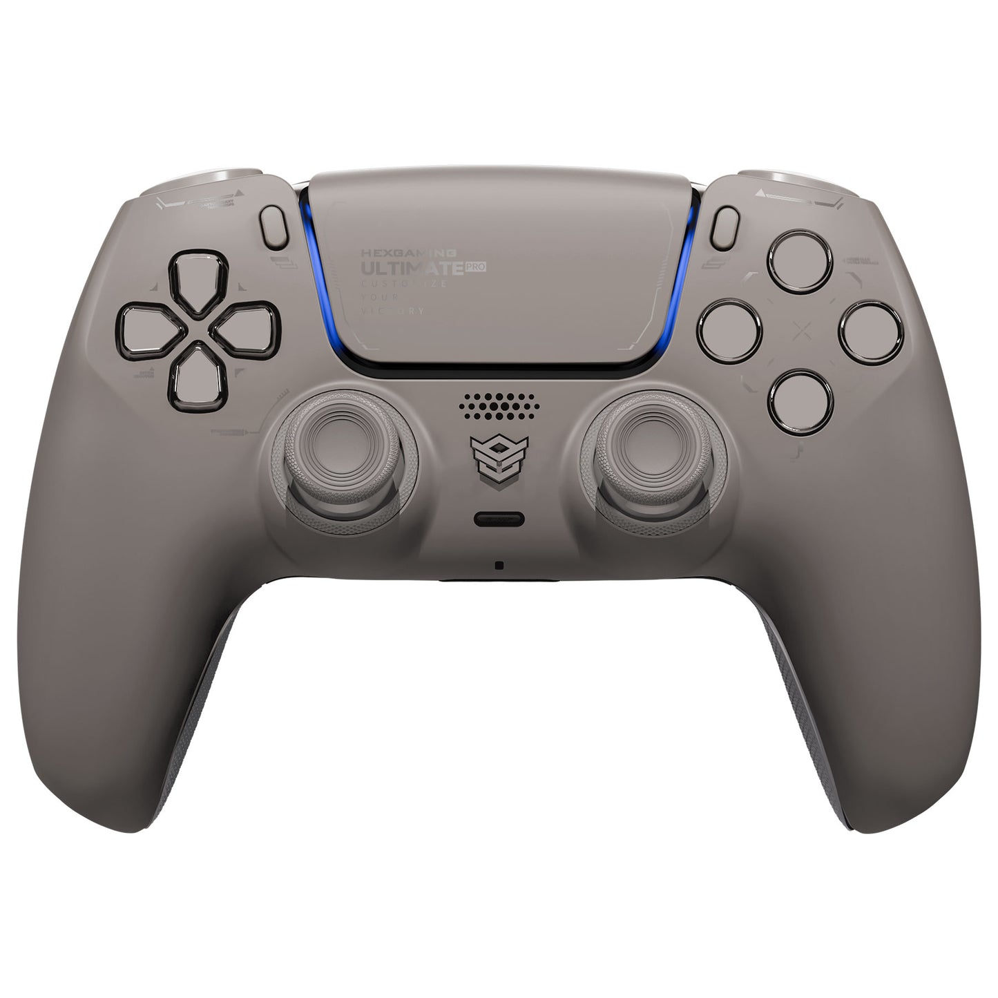 HEXGAMING ULTIMATE PRO Controller with Adjustable Triggers for PS5, PC, Mobile - Quantum Grey
