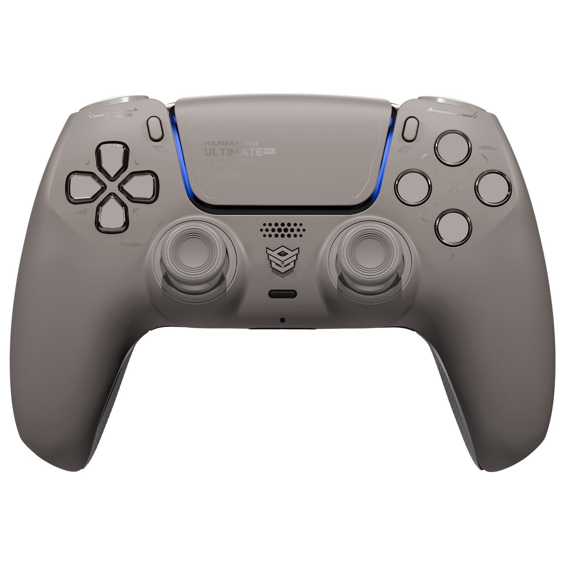 HEXGAMING ULTIMATE PRO Controller with Adjustable Triggers for PS5, PC, Mobile - Quantum Grey