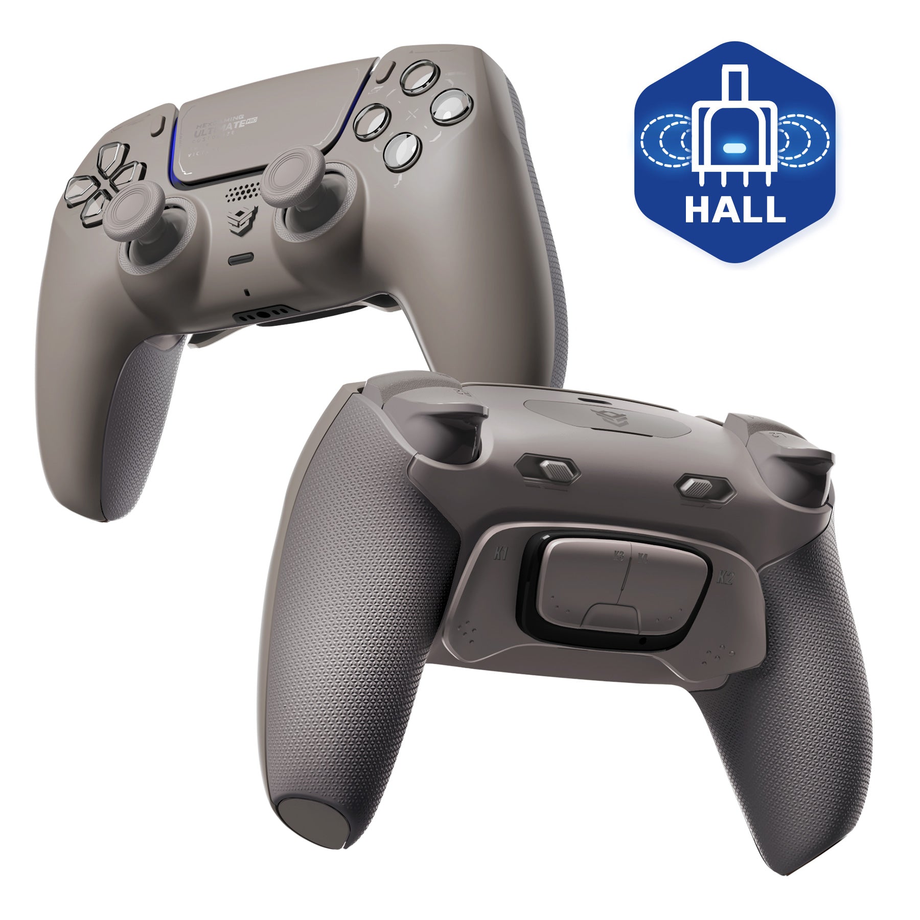 HEXGAMING ULTIMATE PRO Controller with Adjustable Triggers for PS5, PC, Mobile - Quantum Grey